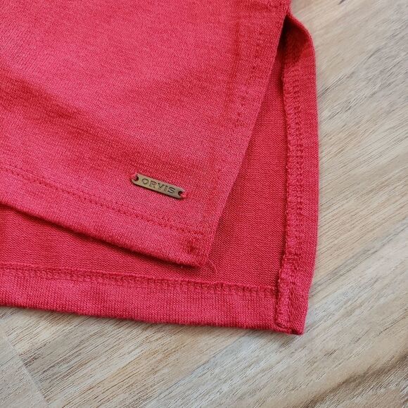 🔹️Orvis Burnt Clay Vneck Tunic Knit Short Sleeve Top XSmall - Picture 7 of 10